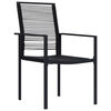 vidaXL Garden Dining Set 5 pcs Black PVC rattan