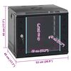 vidaXL Network Cabinet with Storage Black 53 x 45 x 45 cm Steel
