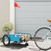 vidaXL Bike Trailer Blue Oxford Fabric and Iron