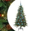 vidaXL Artificial Hinged Christmas Tree Green 150 cm PE and PVC