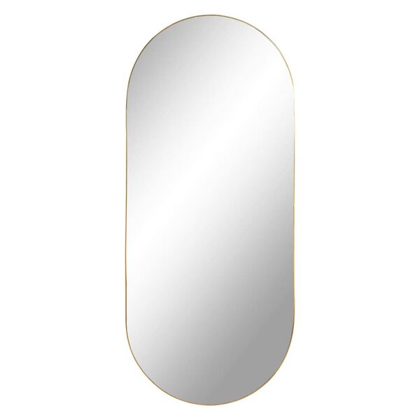 House Nordic Oval Mirror Daisy Brass