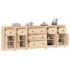 vidaXL Sideboard 230x35x80 cm Solid Wood Pine