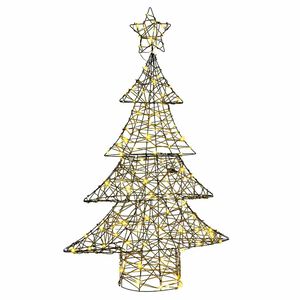 vidaXL Christmas Tree 120 LEDs Warm white 150 cm Rattan