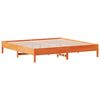 vidaXL Bed Frame without Mattress Wax Brown 180x200 cm Super King Solid Wood Pine
