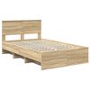 vidaXL Bed Frame Sonoma Oak 120 x 123 cm Engineered Wood