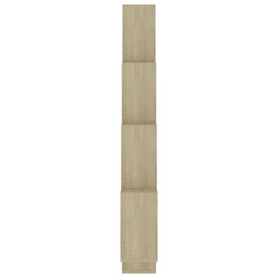vidaXL Wall Cube Shelf Sonoma Oak 90x15x119 cm Engineered Wood