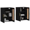 vidaXL Wall Mounted Cabinets 2 pcs Black Engineered Wood