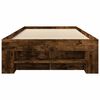 vidaXL Bed Frame without Mattress Smoked Oak 100x200 cm Engineered Wood