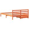 vidaXL Bed Frame without Mattress Wax Brown 140x190 cm Solid Wood Pine