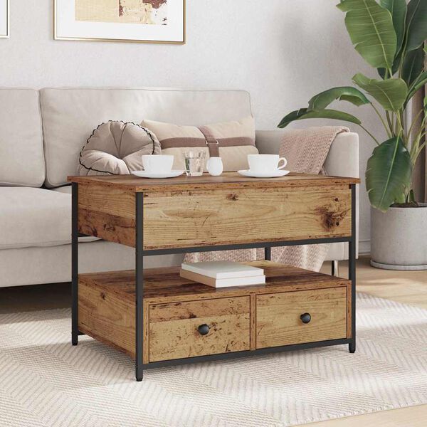 vidaXL Coffee Table Old Wood 70 x 50 x 54.5 cm Engineered Wood