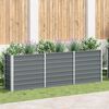 vidaXL Garden Raised Bed Galvanised Steel 240x40x77 cm Grey