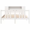 vidaXL Bookcase Bed without Mattress White 160x200cm Solid Wood Pine