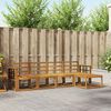 vidaXL Outdoor Sofa Set 5 pcs Natural Solid Acacia Wood
