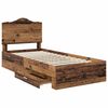 vidaXL Bed Frame with Headboard Old Wood 90 x 200 cm Engineered Wood
