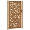 vidaXL Garden Gate 100x175 cm Weathering Steel Flame Design
