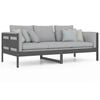 vidaXL Day Bed without Mattress Grey Solid Wood Pine 90x200 cm