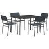 vidaXL Dining Set 5 pcs Anthracite Steel