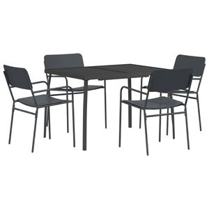 vidaXL Dining Set 5 pcs Anthracite Steel