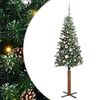 vidaXL Slim Christmas Tree Green 150 cm PVC and Solid Pine wood