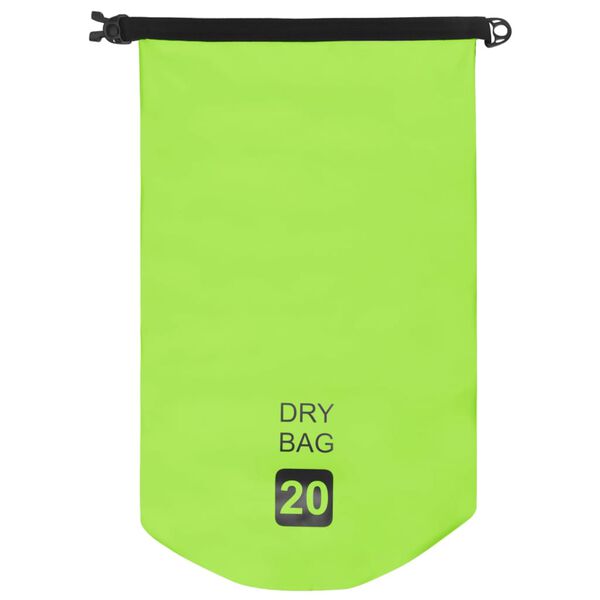 vidaXL Dry Bag Green 20 L PVC