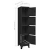 vidaXL Locker Cabinet Black 38x45x180 cm Steel