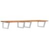 vidaXL Basin Shelf Wall Mounted Steel and Solid Wood Acacia