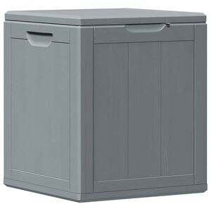 vidaXL Garden Storage Box 90L Grey PP Wood Look