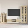 vidaXL TV Cabinet Set with Drawer FLORIN Sonoma Oak Engineered Wood