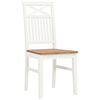vidaXL Dining Chairs 2 pcs White Solid Oak Wood