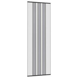 vidaXL Insect Door Screen with Mesh Curtain Black polyester