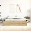 vidaXL Bed Frame without Mattress Sonoma Oak 135x190 cm Double Double