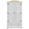 vidaXL Wardrobe Corona White 102x52x186 cm Solid Wood Pine