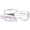 vidaXL Bed Frame without Mattress White 120x200 cm Solid Wood Pine
