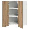 vidaXL Hanging Cabinet Artisan Oak and White 57 x 57 x 80 cm