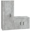 vidaXL 2 Piece TV Cabinet Set Concrete Grey Engineered Wood