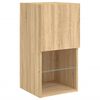 vidaXL 6 Piece TV Wall Units with LED Sonoma Oak Engineered Wood