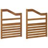vidaXL Armrests 2 pcs Brown 59 x 4 x 73 cm Engineered Wood