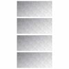 vidaXL Stair Tread 4 pcs 90 x 40 cm Silver Aluminium Rectangular