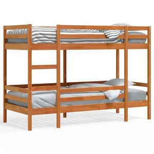 vidaXL Bunk Bed without Mattress Wax Brown 90x190 cm Solid Wood Pine