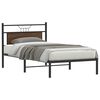vidaXL Bed Frame without Mattress Brown Oak 100x190 cm Engineered Wood