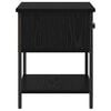 vidaXL Bedside Table Black Oak 34 x 35.5 x 45 cm Engineered Wood