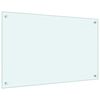 vidaXL Kitchen Backsplashes 2 pcs White 80x50 cm Tempered Glass