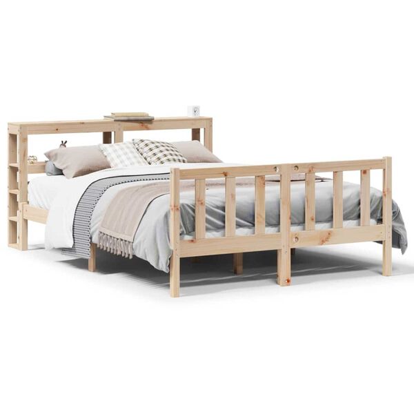 vidaXL Bed Frame without Mattress 120x190 cm Small Double Solid Wood Pine