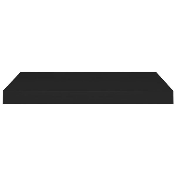 vidaXL Floating Wall Shelf Black 60x23.5x3.8 cm MDF