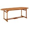 vidaXL Dining Table | Natural wood | Solid acacia wood | Large | Durable