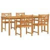 vidaXL Garden Dining Set 5 pcs Brown Solid Acacia Wood