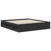 vidaXL Bed Frame with Headboard Black 180 x 200 cm Solid Pine Wood