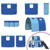 vidaXL Kids'Loft Bed Frame White and Blue 74.5 x 190 cm Metal