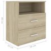 vidaXL Bed Cabinet Sonoma Oak 50x32x60 cm