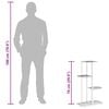 vidaXL 4-Floor Flower Stand 43x22x76 cm White Metal